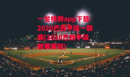 一龙棋牌app下载-2020巴西甲级一联赛(2020巴西甲级联赛赛程)